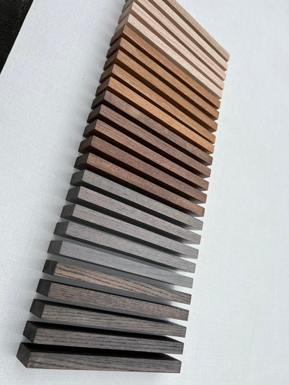 Solid Oak Slats Wall Decoration Slatted Fence Panel Oak Cladding Choice Color 2m slats