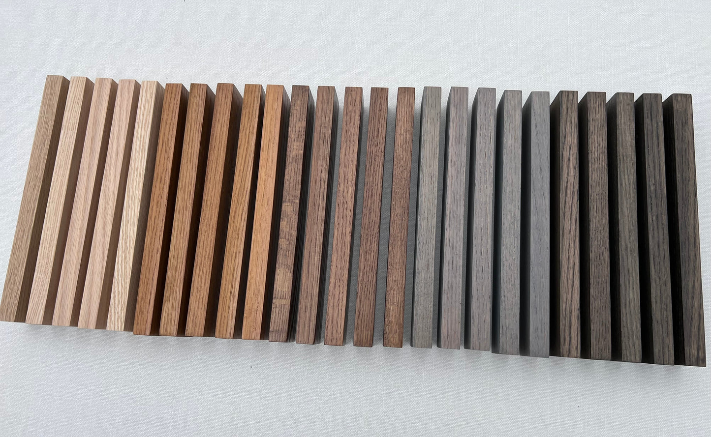 Solid Oak Slats Wall Decoration Slatted Fence Panel Oak Cladding Choice Color 2m slats