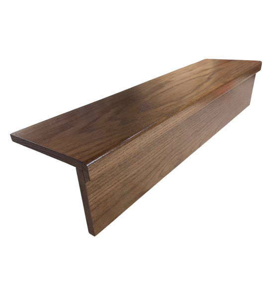 English Oak Finish Solid Oak StairCase Stair Cladding Kit Treat And Riser Replacement 20x255x1000mm