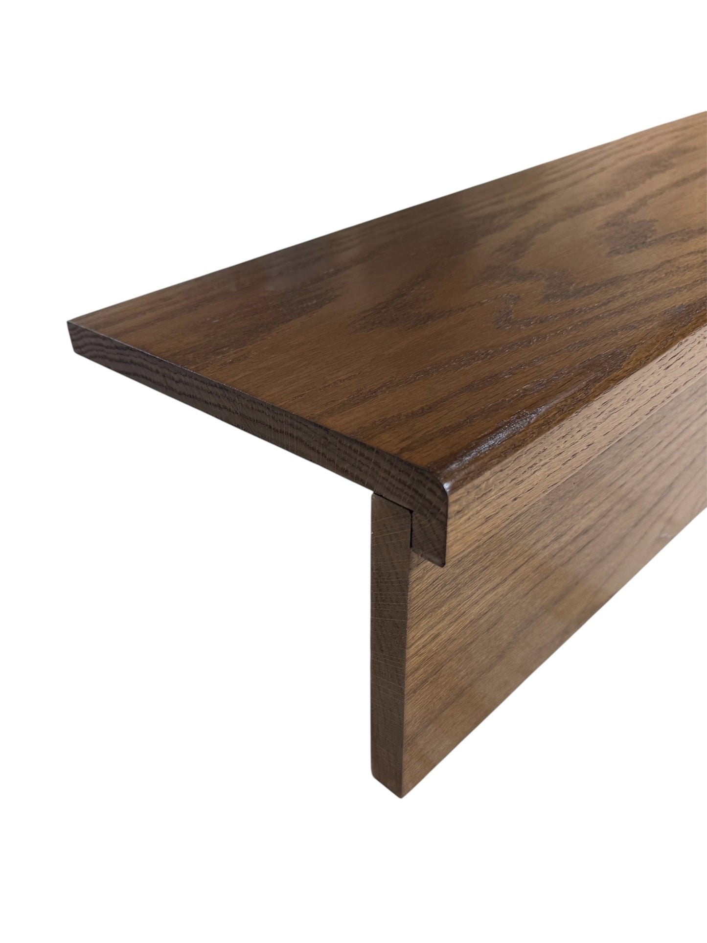 English Oak Finish Solid Oak StairCase Stair Cladding Kit Treat And Riser Replacement 20x255x1000mm