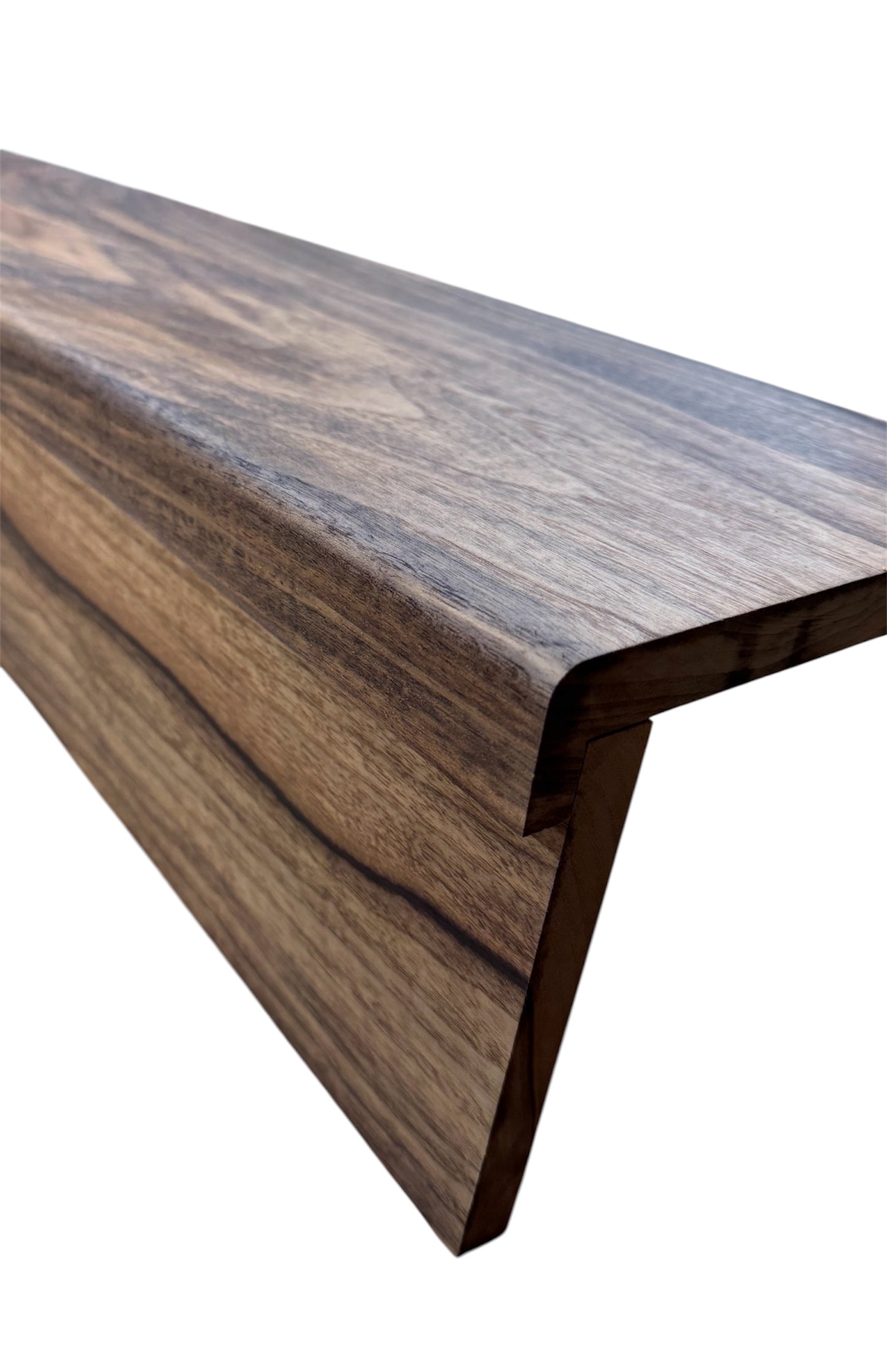 Solid American Walnut StairCase Stair Cladding Kit Treat And Riser Replacement 20x255x1000mm