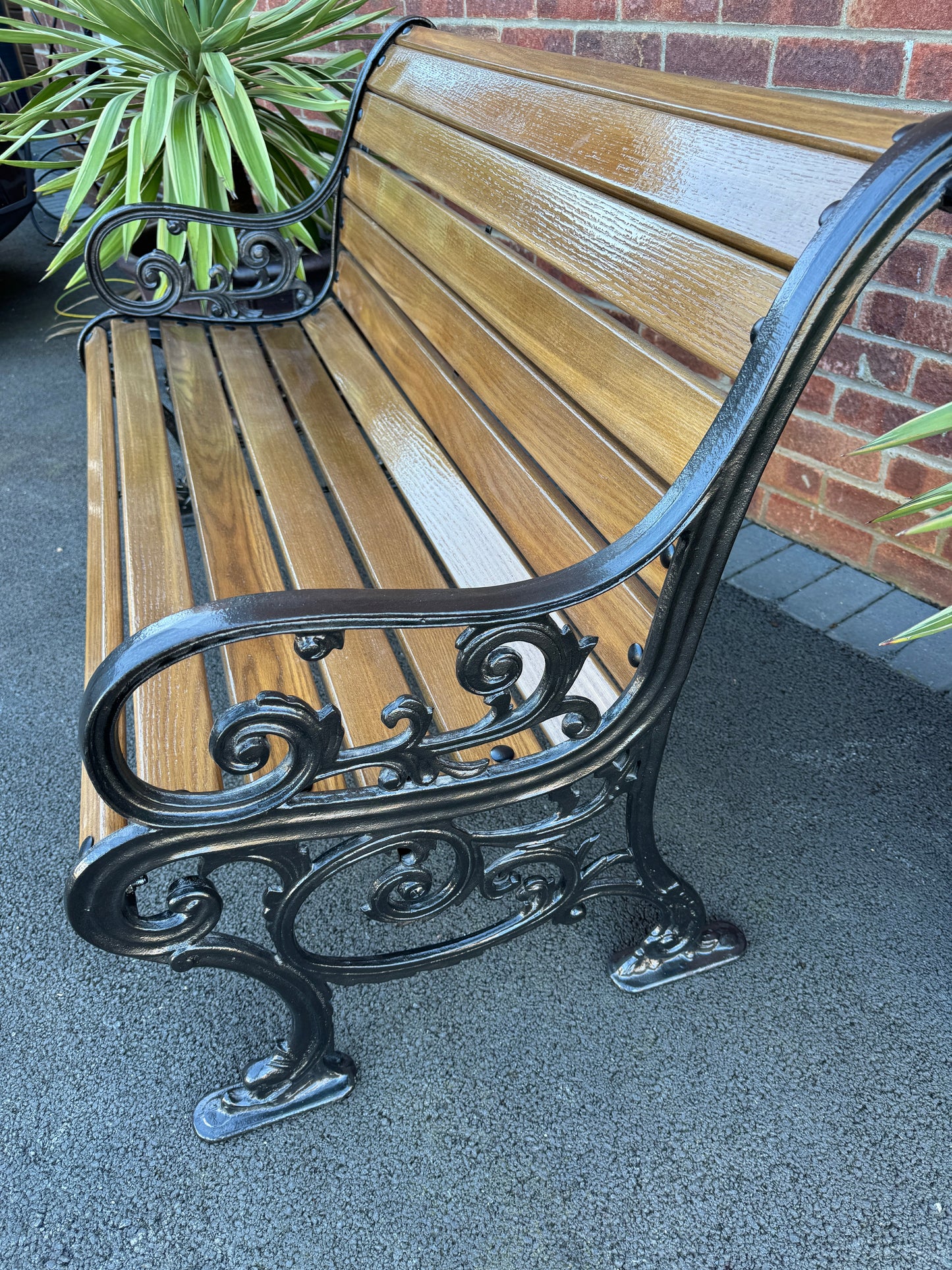 Vintage Cast iron garden rustic bench