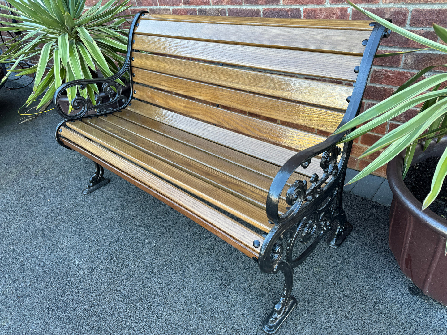 Vintage Cast iron garden rustic bench