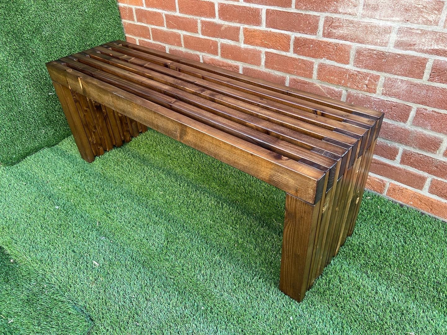 Rustic designed wood bench garden bench beds end reception room hallway