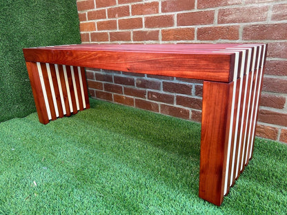 Rustic designed wood bench garden bench beds end reception room hallway