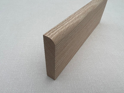 SOLID OAK NATURAL VARNISHED SKIRTING BOARD CHOICE STILE 20 x 95 mm