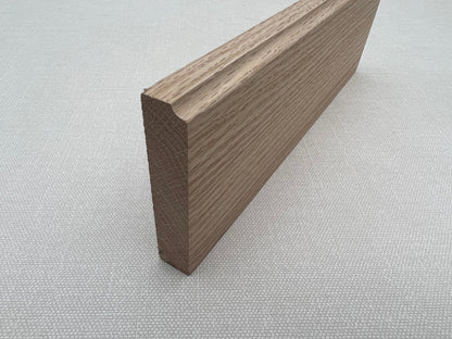 SOLID OAK NATURAL VARNISHED SKIRTING BOARD CHOICE STILE 20 x 95 mm